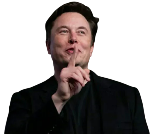 Стикер Telegram «Elon Musk» 🤫