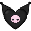 Эмодзи Emo Kitty Emoji 🖤