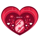 8 March emoji ❤️