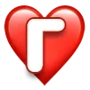 Емодзі телеграм heart font