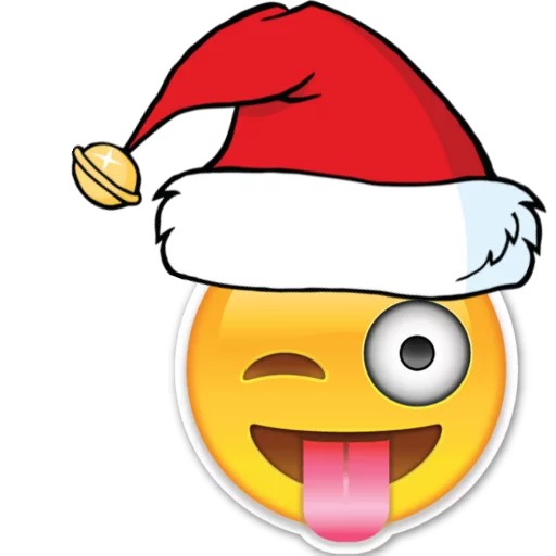 Стікер Emoji Christmas 🎄 ~ 😜