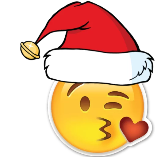 Стікер Emoji Christmas 🎄 ~ 😘