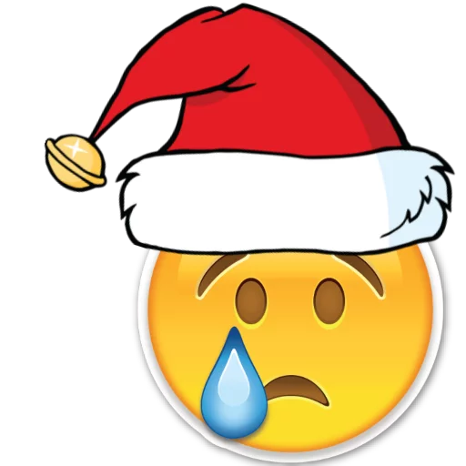 Стікер Emoji Christmas 🎄 ~ 😢