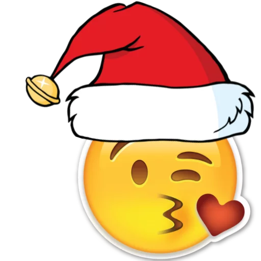 Стікер Emoji Christmas 🎄 ~ 😘