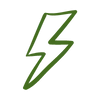 Эмодзи Зеленый шрифт ⚡️
