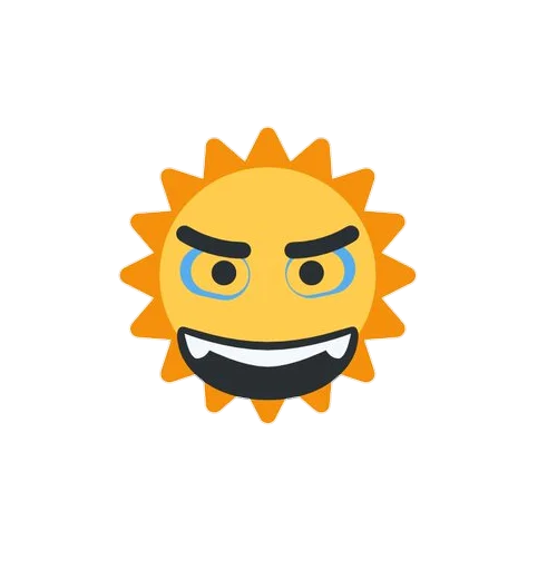Стикер Telegram «Emoji Mashup» 🌞