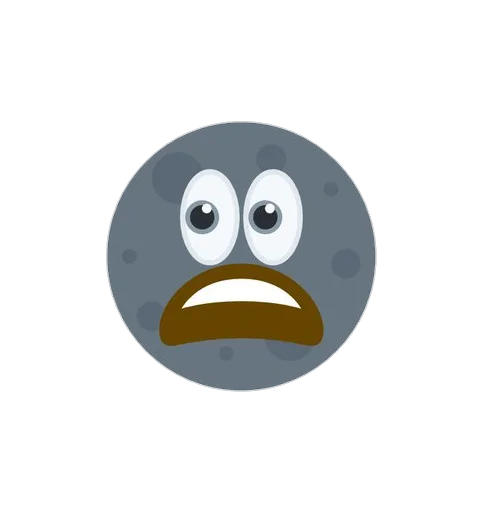 Стикер Telegram «Emoji Mashup» 🌑