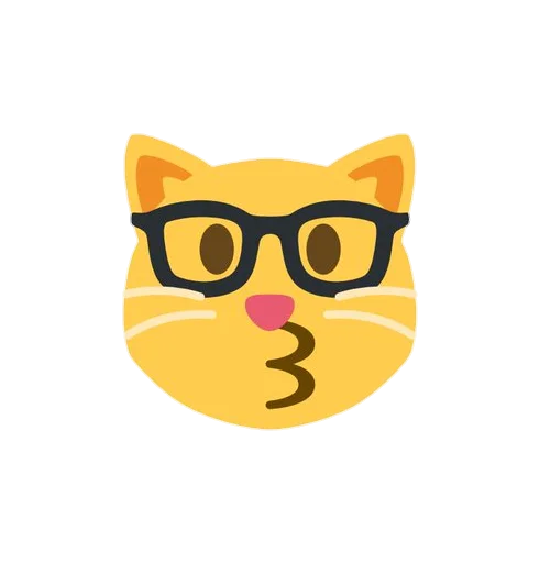 Стикер Telegram «Emoji Mashup» 😽
