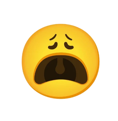 Стикер Telegram «Emoji Mashup» 😧