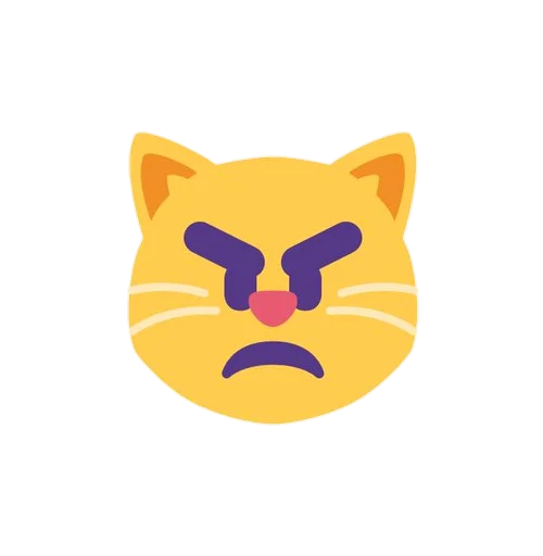 Стикер Telegram «Emoji Mashup» 😾