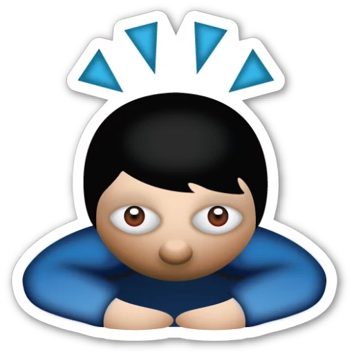 Telegram stiker «Emoji V1.2 By Carlosartugo» 🙇