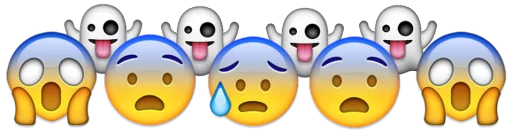 Telegram Sticker «Emoji combination😐🤔» 😰