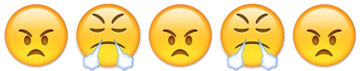 Emoji combination😐🤔 stiker 😠