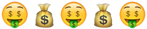 Emoji combination😐🤔 sticker 🤑