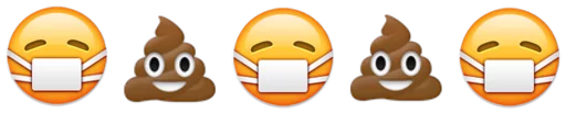 Emoji combination😐🤔 sticker 💩