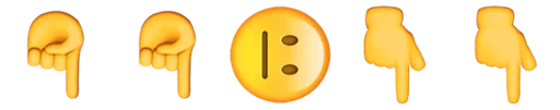 Стикер Telegram «Emoji combination😐🤔» 👇