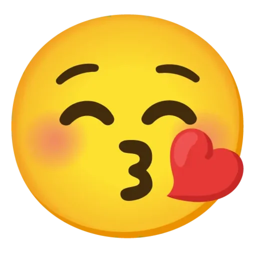 Telegram Sticker «Emojis (Gboard)» 😘