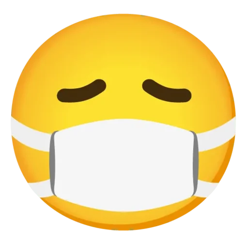 Стикер Telegram «Emojis (Gboard)» 😷