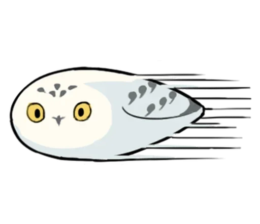 Стікер Telegram «Energetic Snowy Owls » 🏃‍♂
