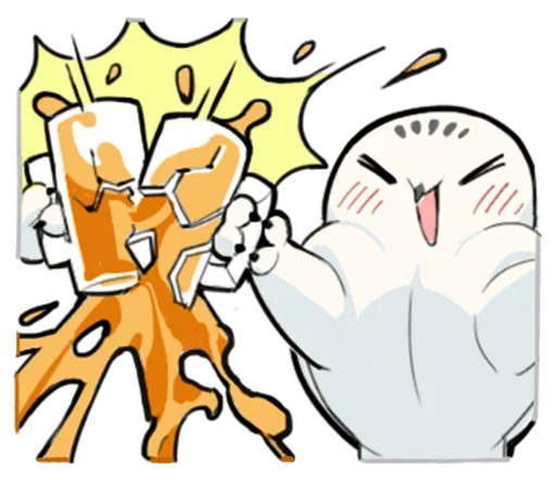 Емодзі Energetic Snowy Owls 🍻