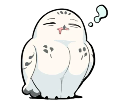 Telegram Sticker «Energetic Snowy Owls» 😴