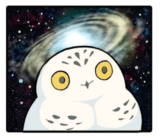 Емодзі Energetic Snowy Owls  🔭