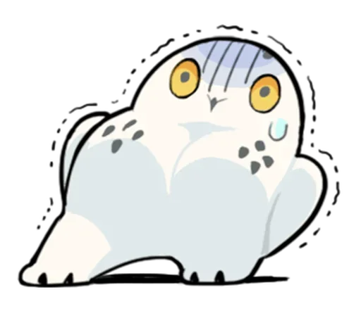 Эмодзи Energetic Snowy Owls 😨