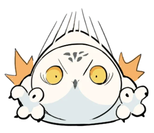 Эмодзи Energetic Snowy Owls 💨