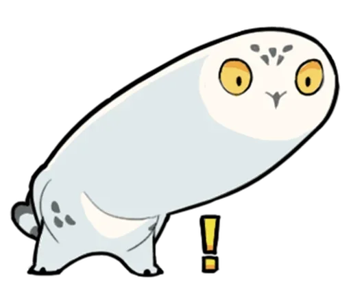 Telegram Sticker «Energetic Snowy Owls» 👀