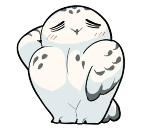 Емодзі Energetic Snowy Owls  ☺