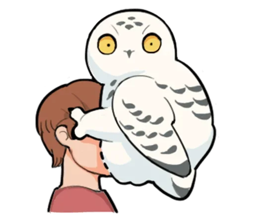 Емодзі Energetic Snowy Owls 🦉