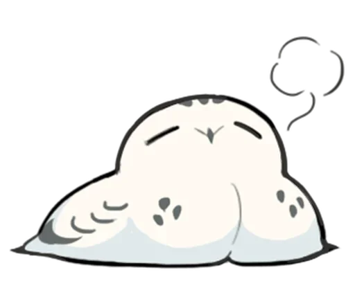 Telegram Sticker «Energetic Snowy Owls» 😊
