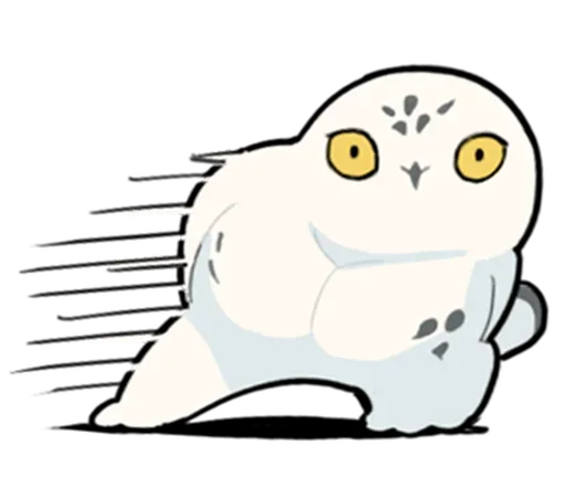 Стикер Telegram «Energetic Snowy Owls» 🦵