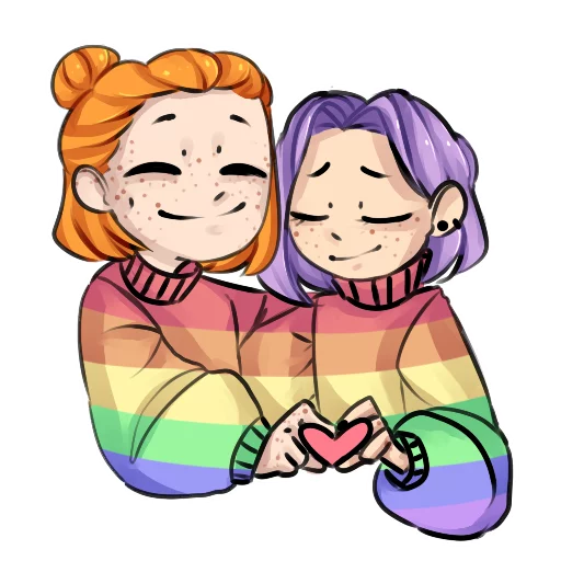 Rainbow Love stiker 👬