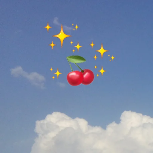 Эмодзи emoji in the sky  🍒