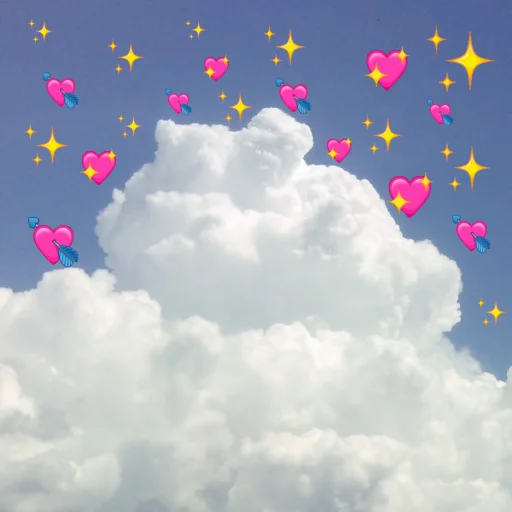 Telegram stiker «emoji in the sky» 💖