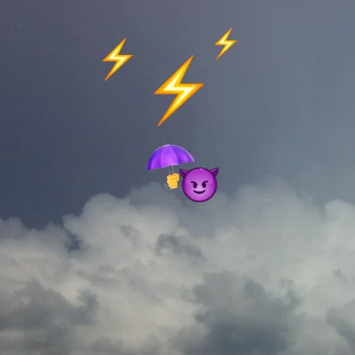 Telegram stiker «emoji in the sky» 😈