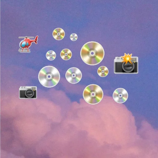 Эмодзи emoji in the sky 💿