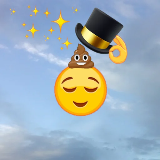 emoji in the sky emoji 😌