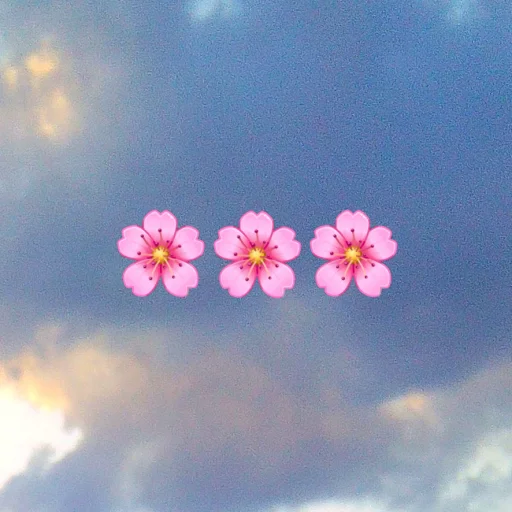 Емодзі emoji in the sky 🌸