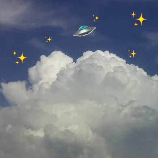 Емодзі emoji in the sky 🛸