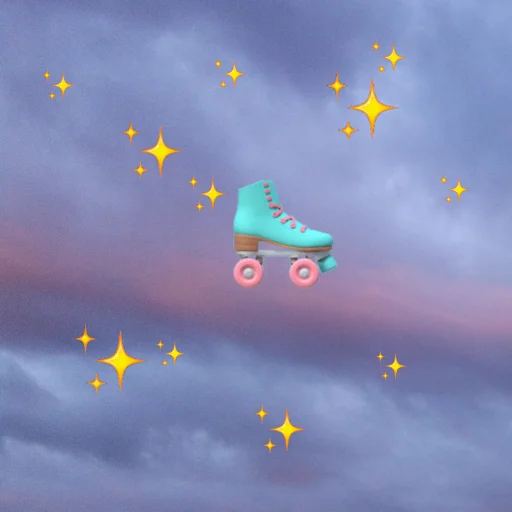 Емодзі emoji in the sky 🛼