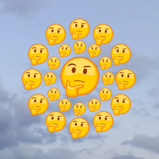 Эмодзи emoji in the sky 🤔
