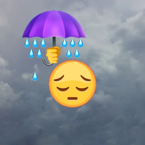 Стікер emoji in the sky  😔