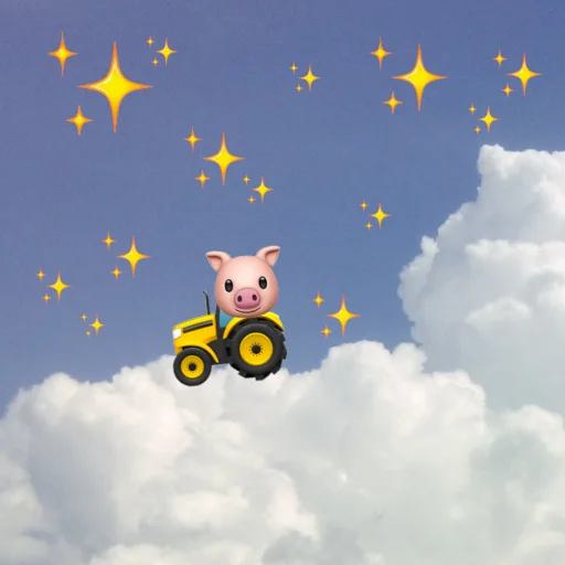 Эмодзи emoji in the sky 🐷
