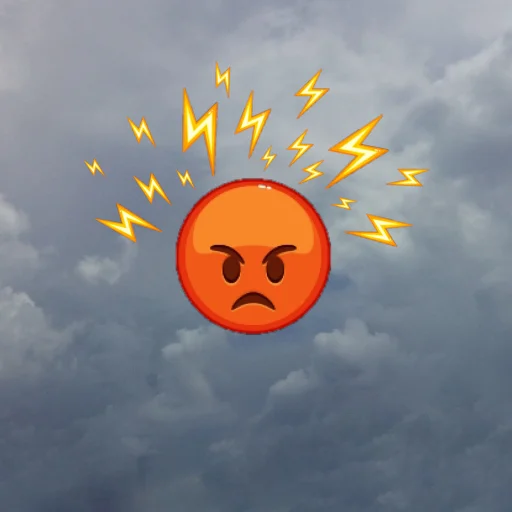 Telegram stiker «emoji in the sky» 😡