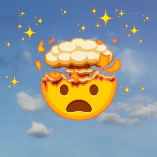 Telegram stiker «emoji in the sky» 🤯