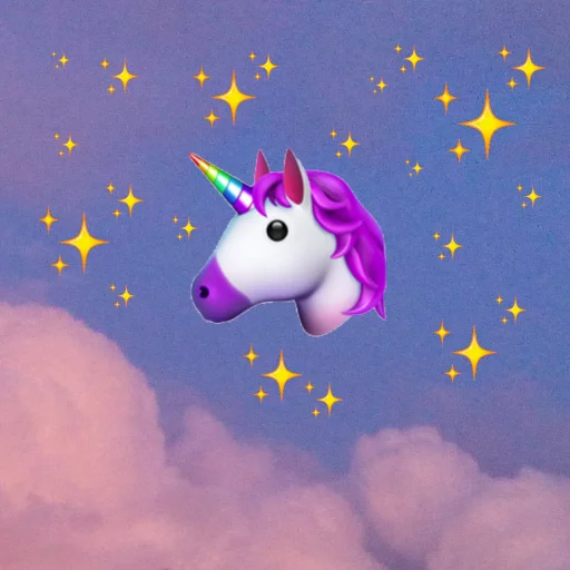 Эмодзи emoji in the sky  🦄