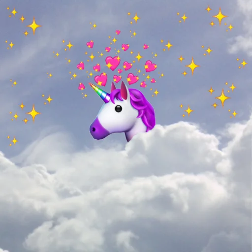 Емодзі emoji in the sky 🦄