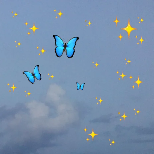 Стікер Telegram «emoji in the sky» 🦋